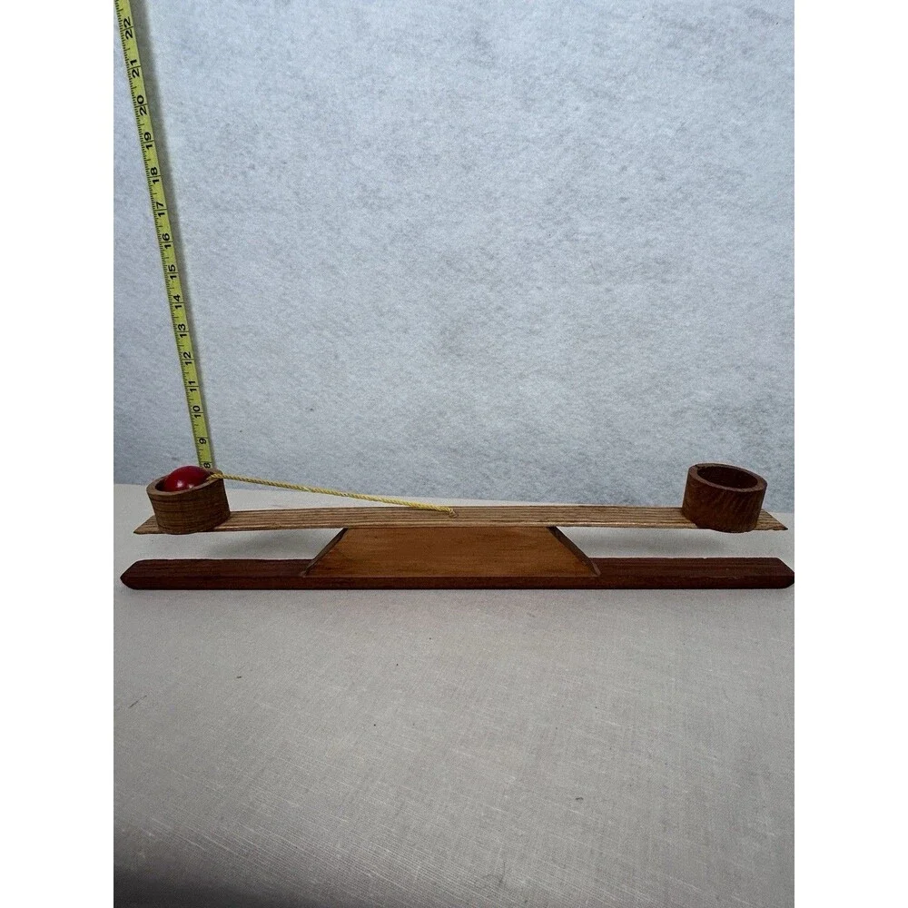 VTG Community Cornerstone Made in USA 1950-60 wood ball & cup  early childs game